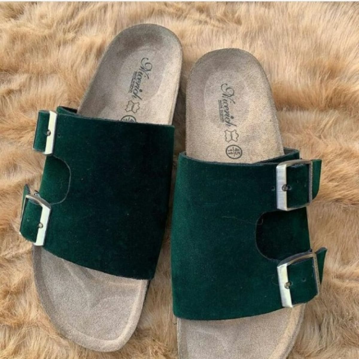 Mens suede leather slippers deals