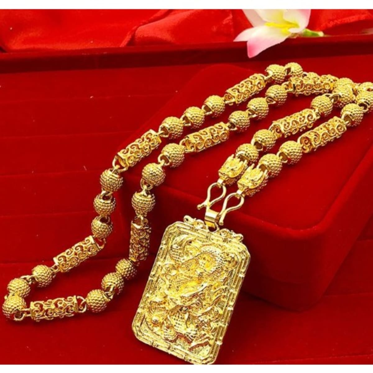 Gold plated pendants mens top