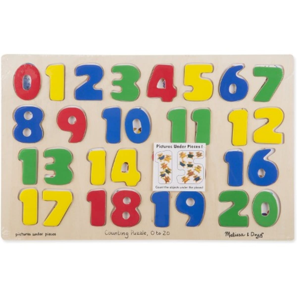Melissa Doug Numbers 0 20 Wooden Puzzle 21Pcs designed Konga