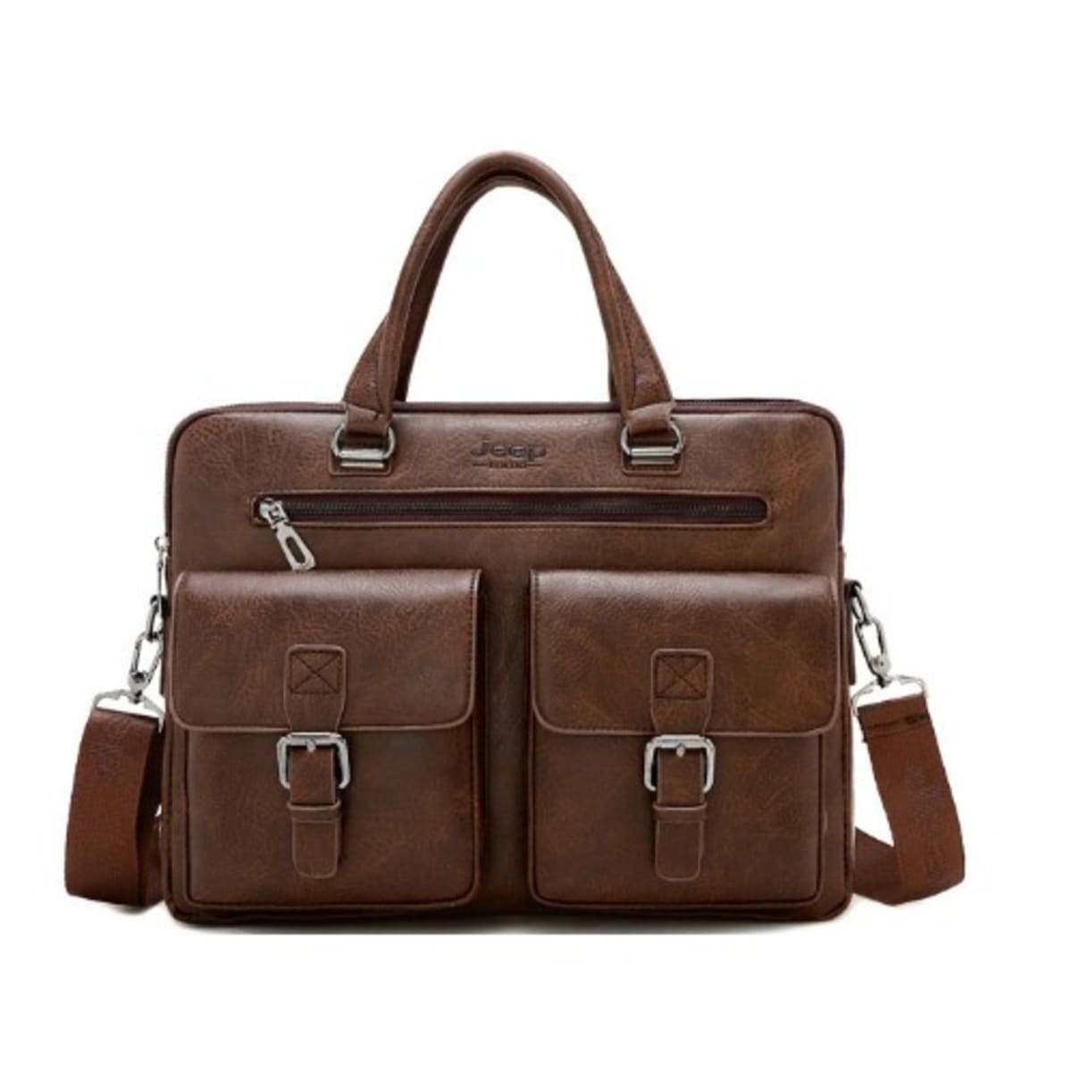 Jeep Leather Laptop Bag 15.6 Coffee Brown Konga Online Shopping