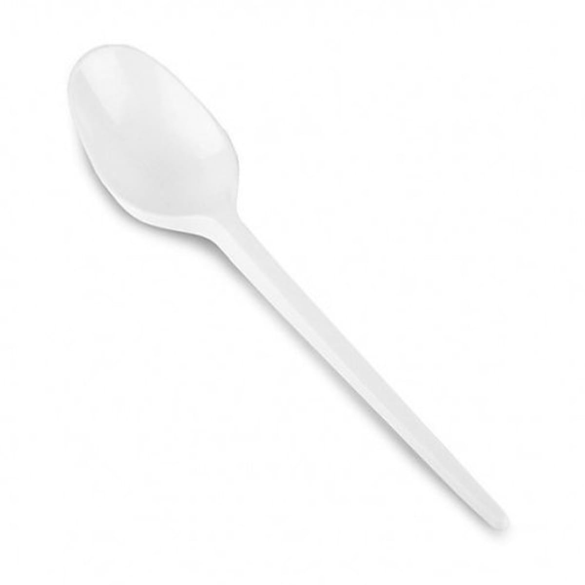 Disposable Plastic Spoons - 50pcs - White