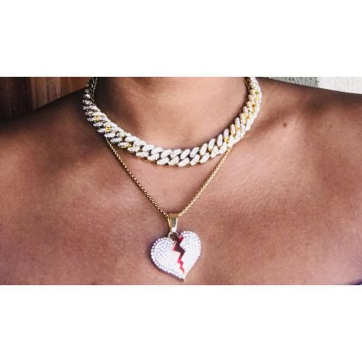 Heartbreak pendant new arrivals cuban link