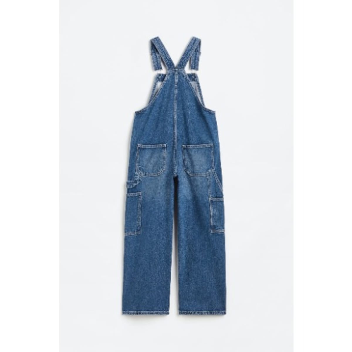 H M Slit Wide Denim Dungarees Konga Online Shopping