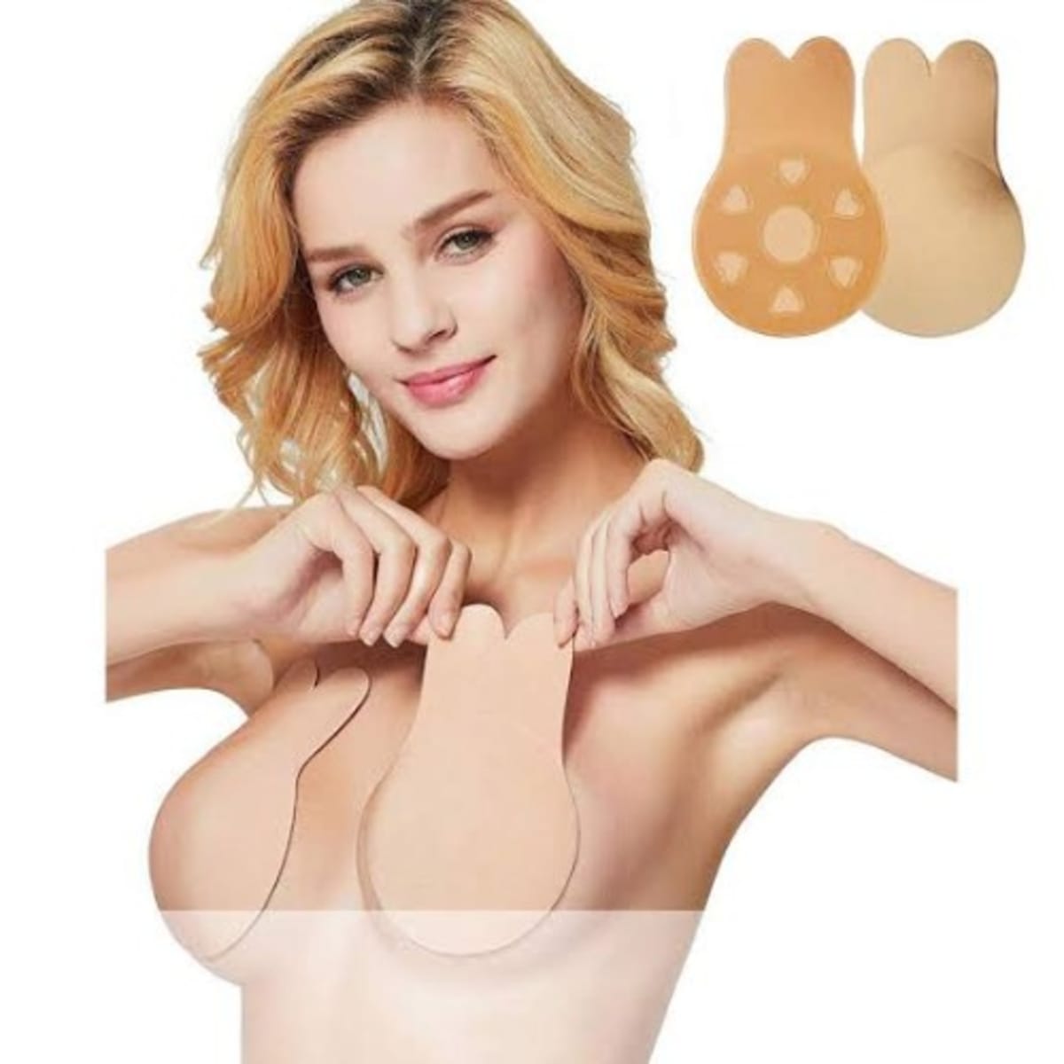 Adhesive Backless Silicone Bra - Nude