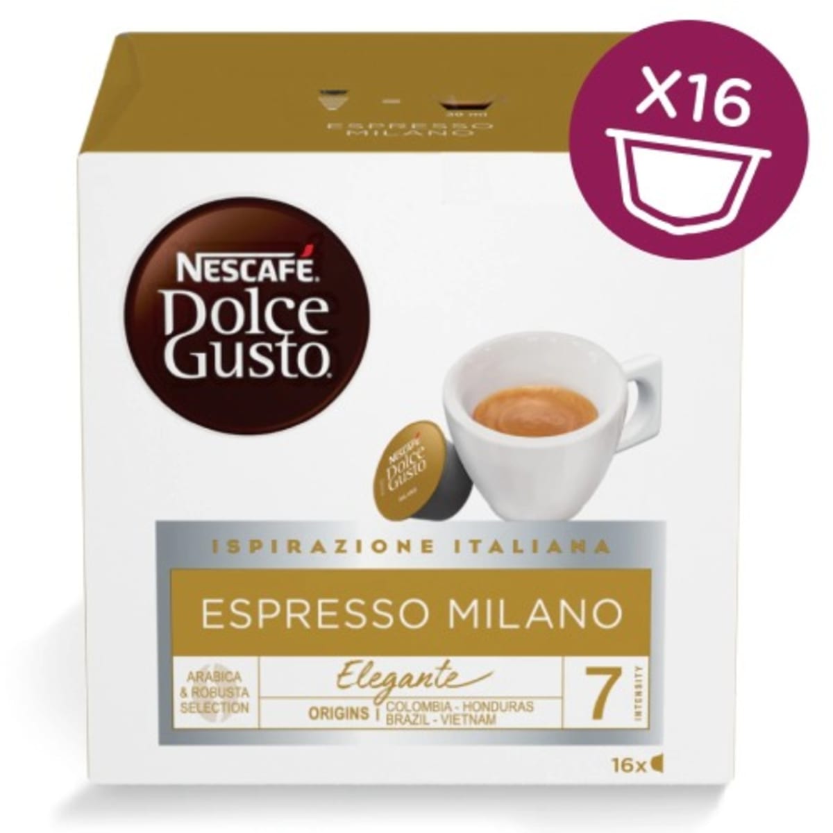 Nescafe Dolce Gusto Espresso Milano Coffe - 3 X 16 Capsules