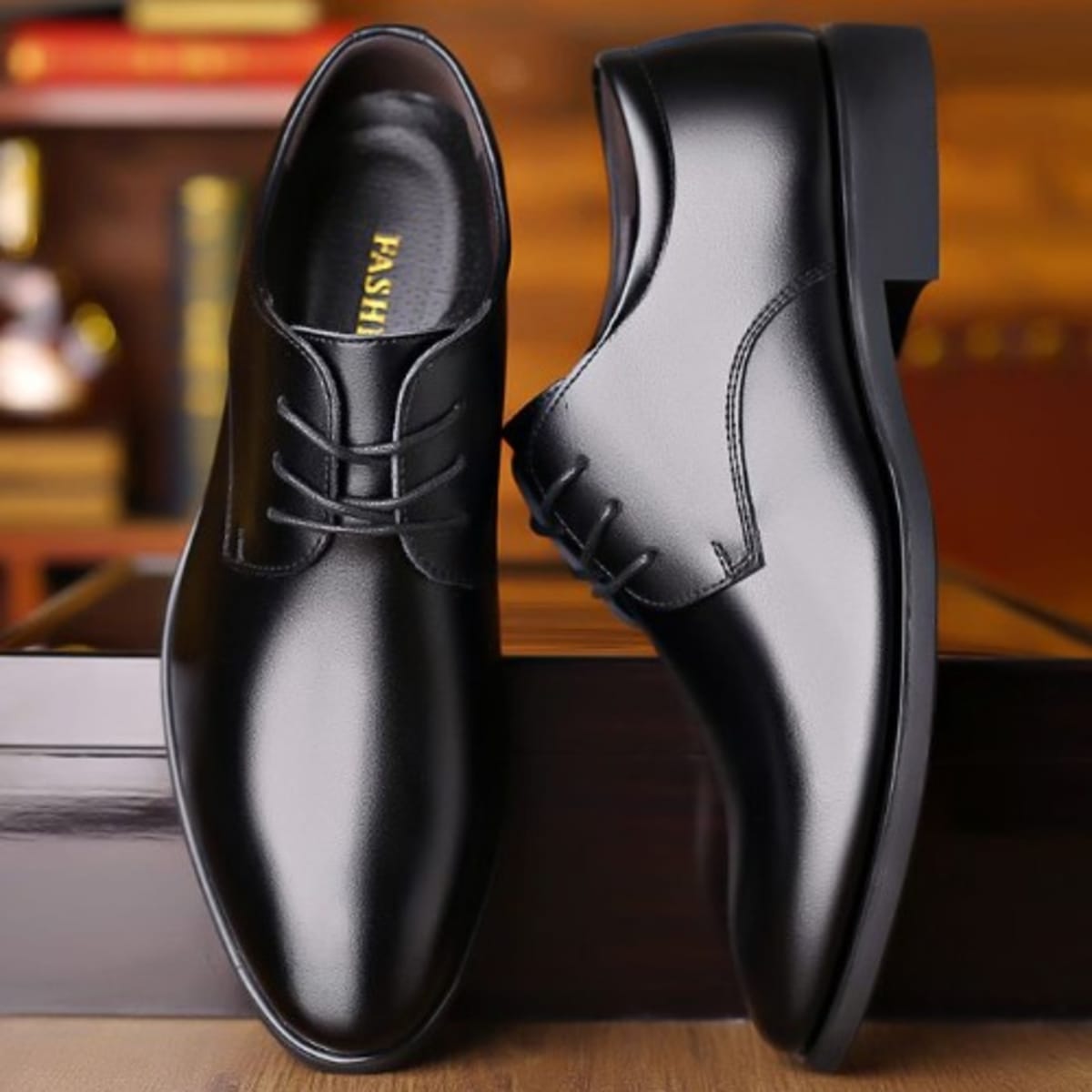 Men Corporate Leather Shoe Black Konga Online Shopping