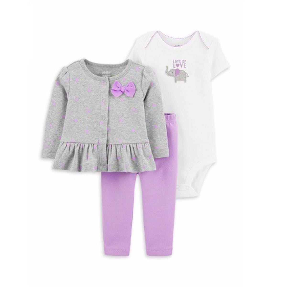 Carter s Child Of Mine Baby Girls Long Sleeve Jacket Bodysuit