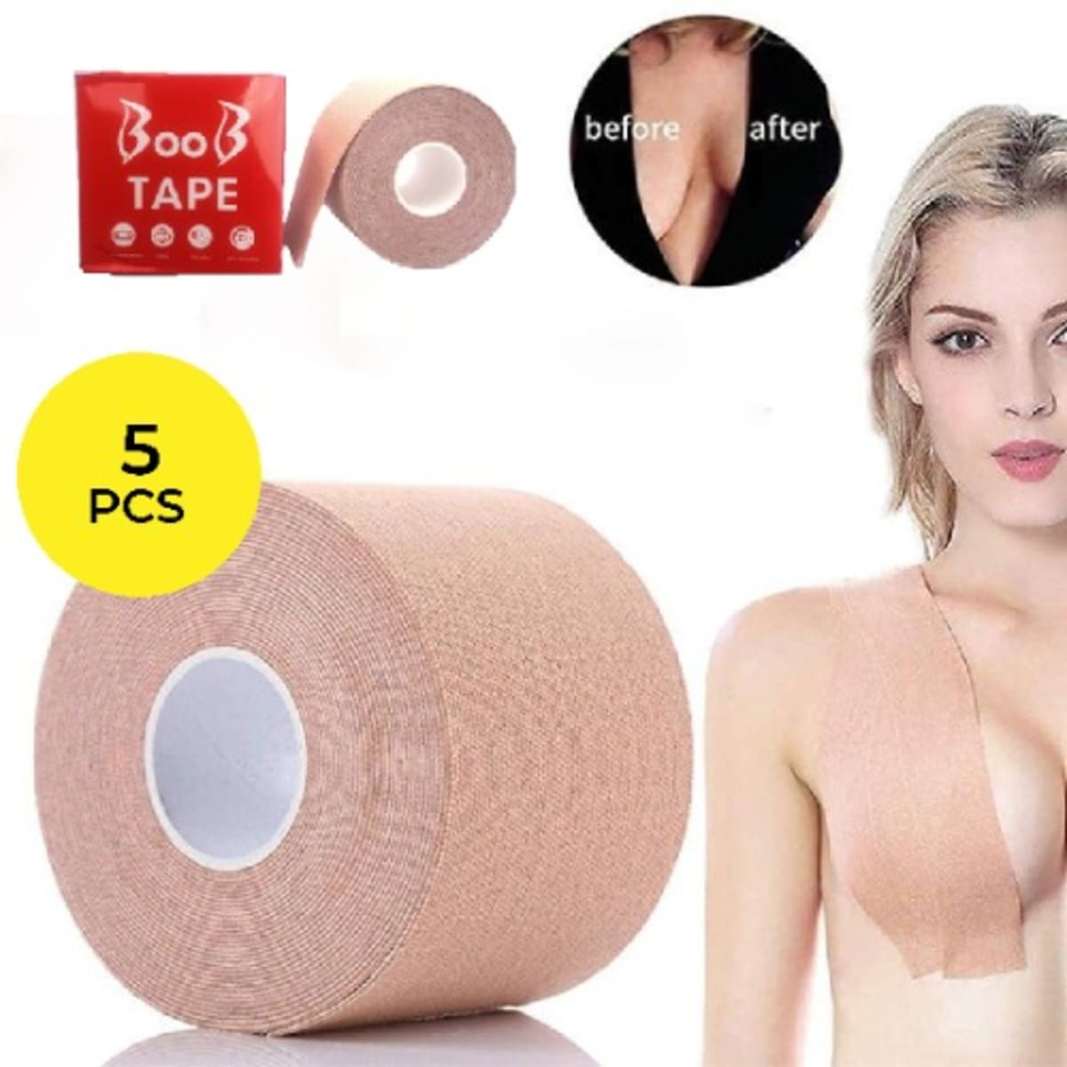Plus Size Breathable Push Up Boobs Tape - 5pieces