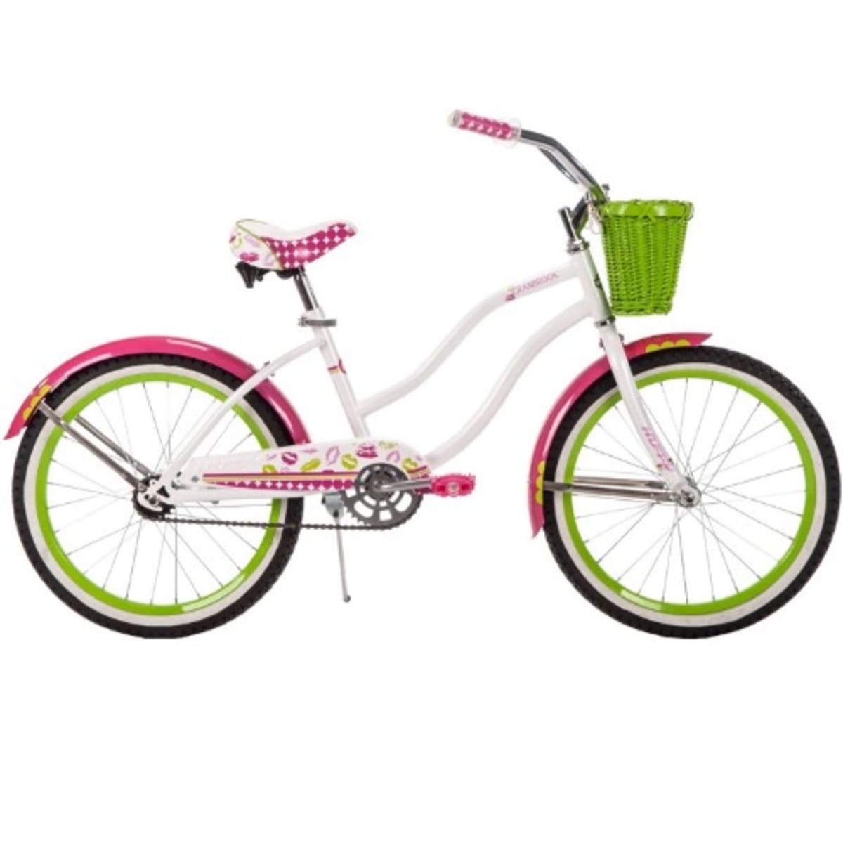Huffy Cranbrook 20 Girls Cruiser Bike With Basket White Konga