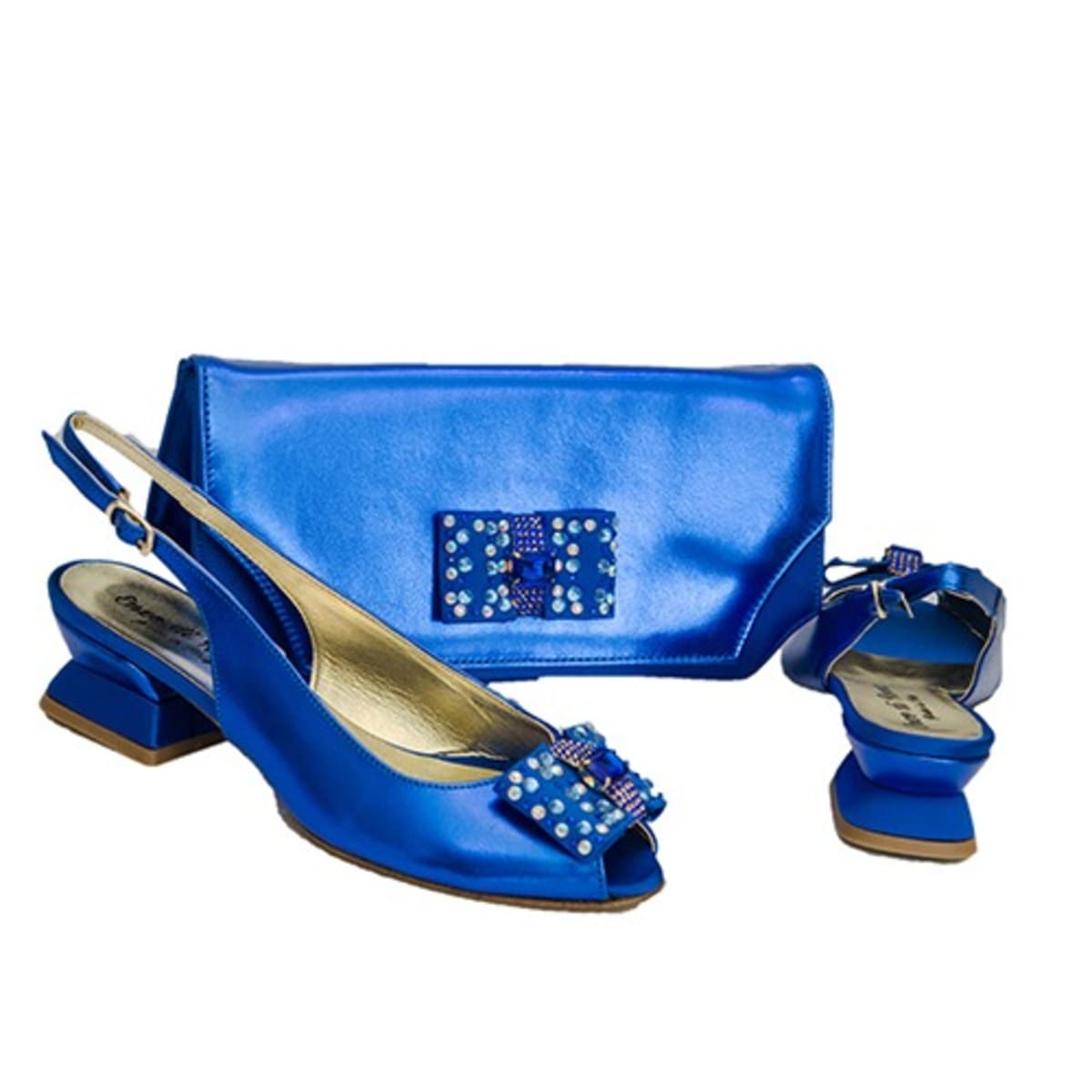 Royal blue sale handbag and shoes