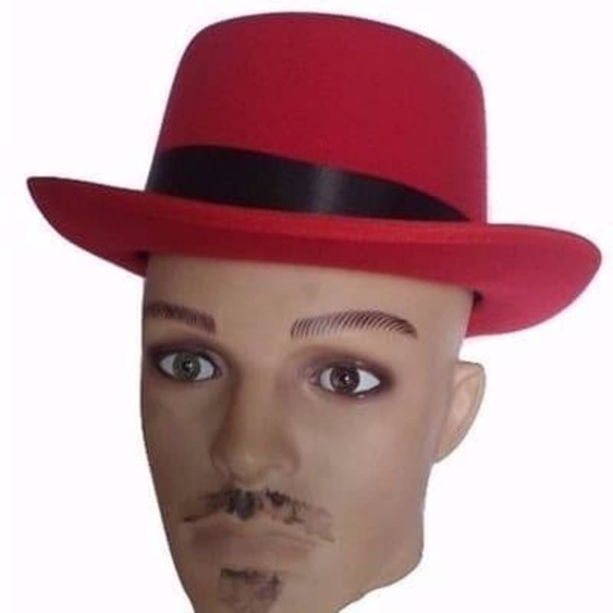 Mens red bowler hat best sale