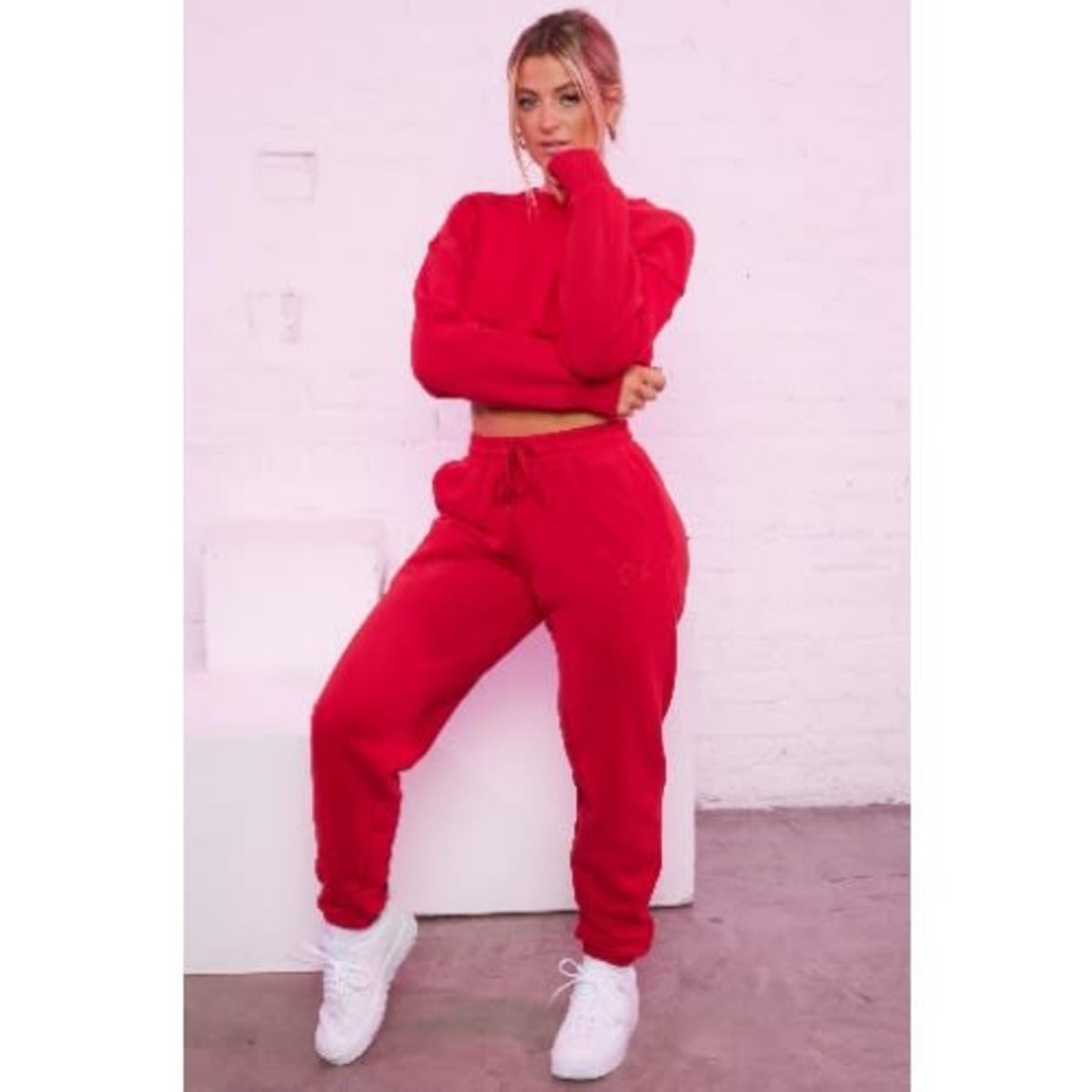 Red best sale joggers set