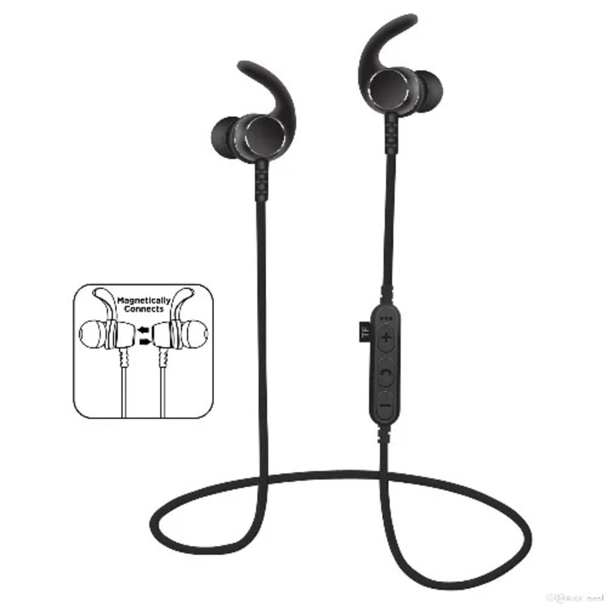 Ms t3 Bluetooth Sweatproof Wireless Earphones Black Konga