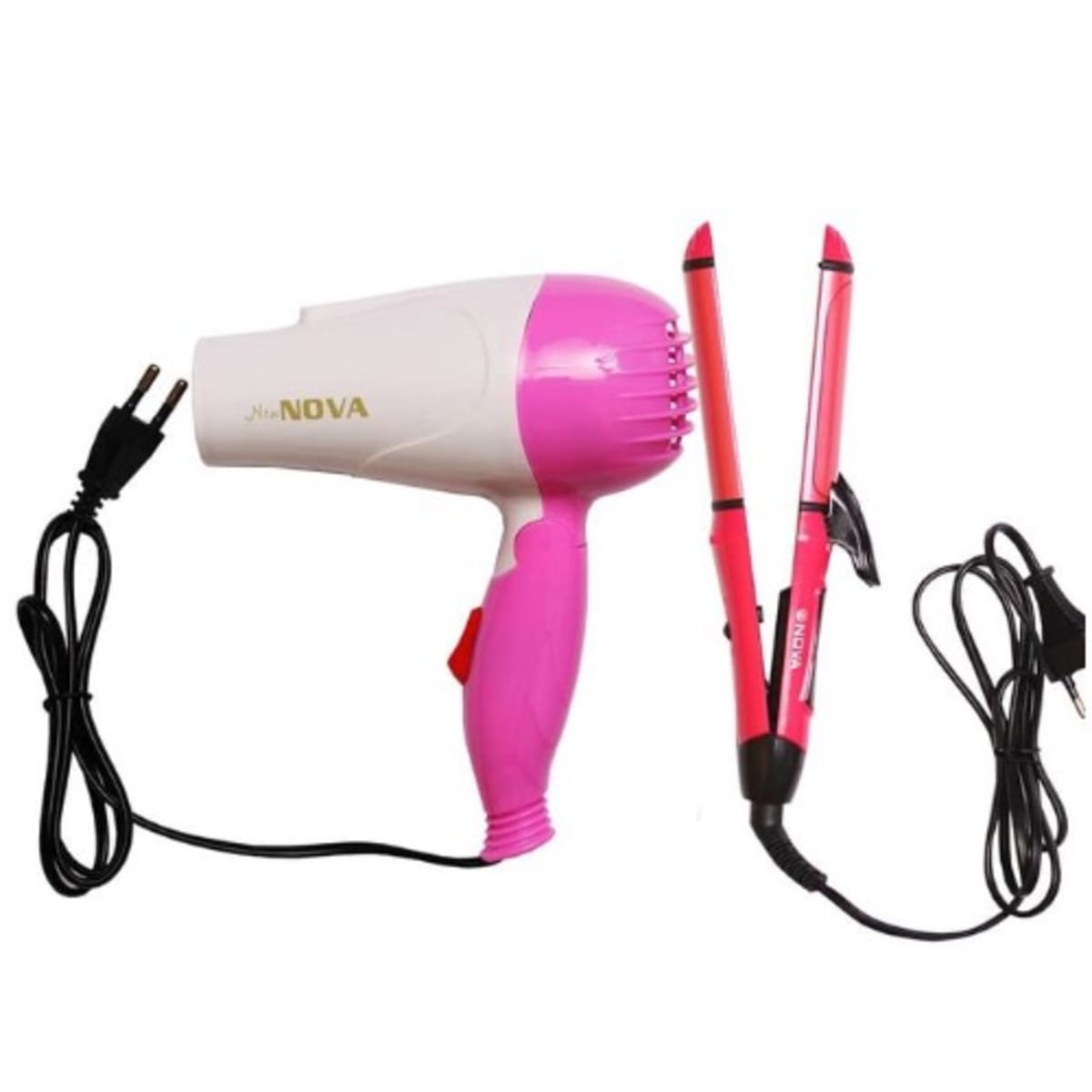 Nova hair dryer and straightener on sale combo