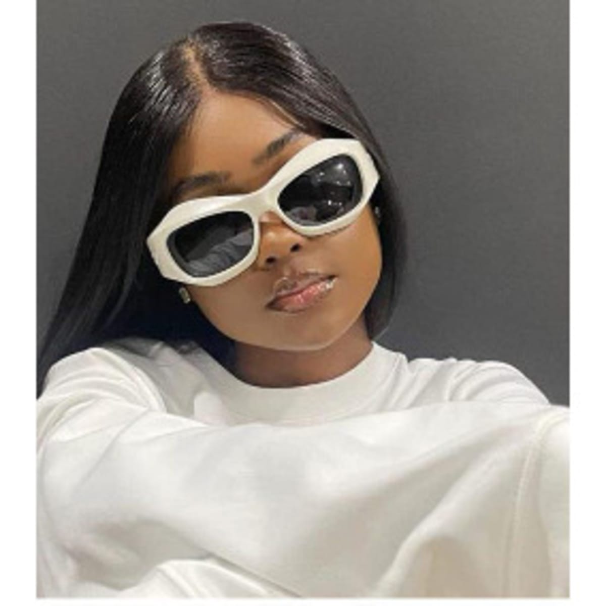 Thick white sunglasses 2025