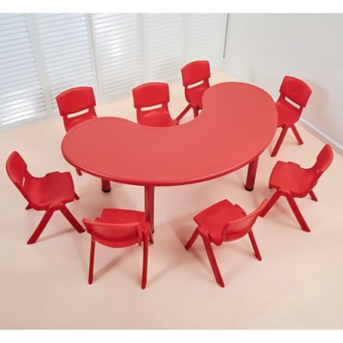 Half moon preschool table clearance