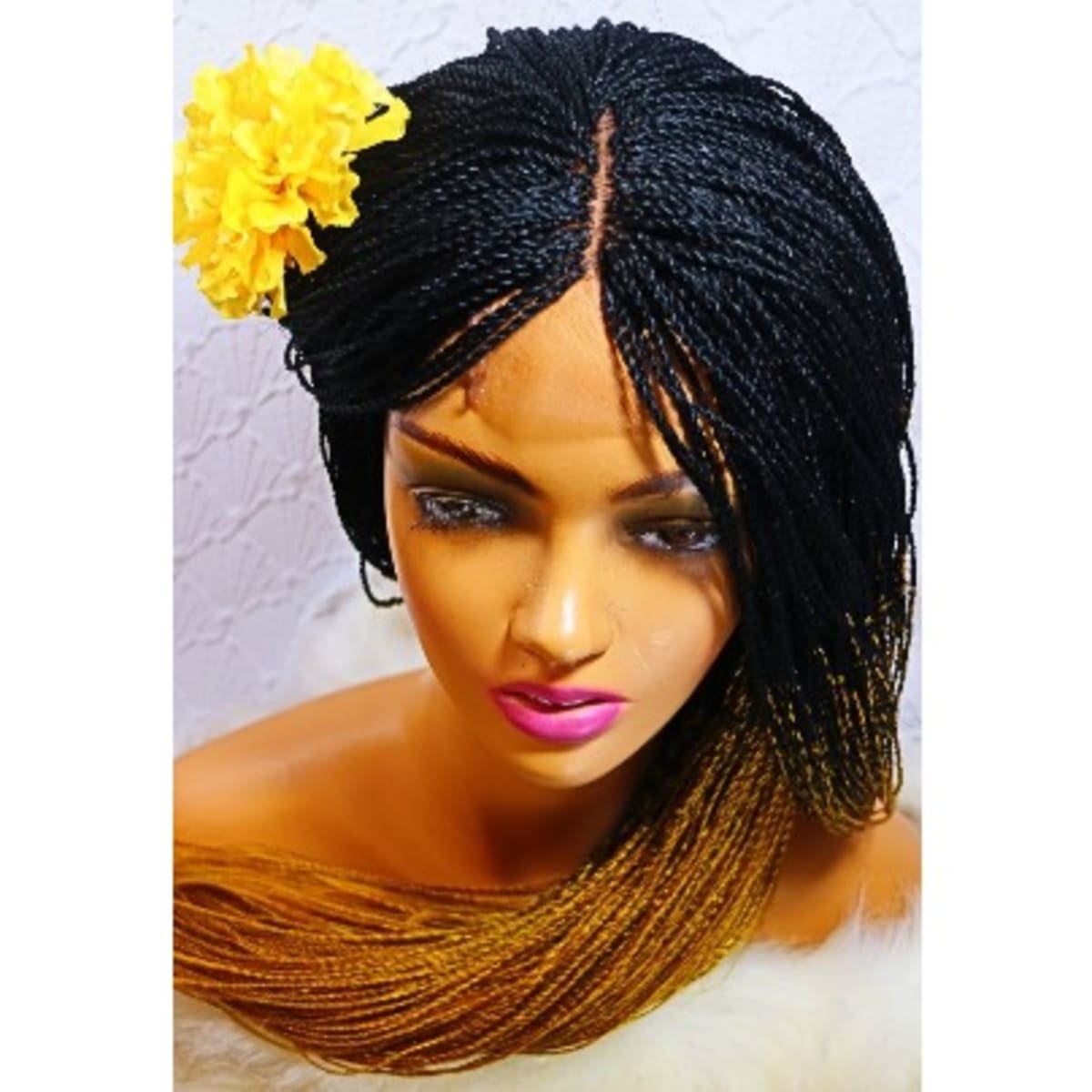 Black n gold top wig