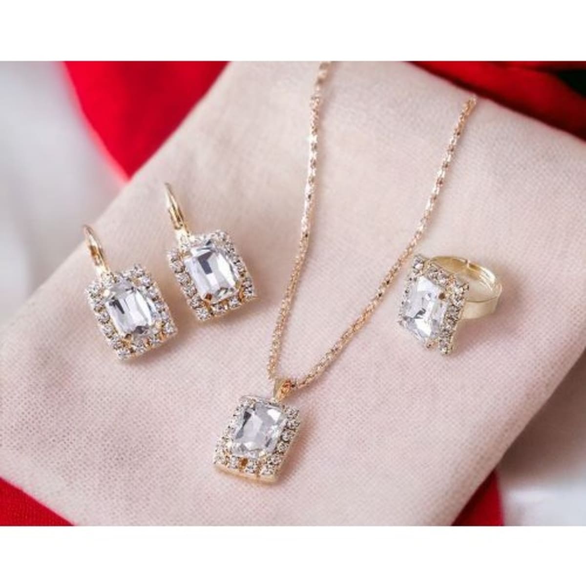 Ladies Diamond Jewelry Set White Konga Online Shopping