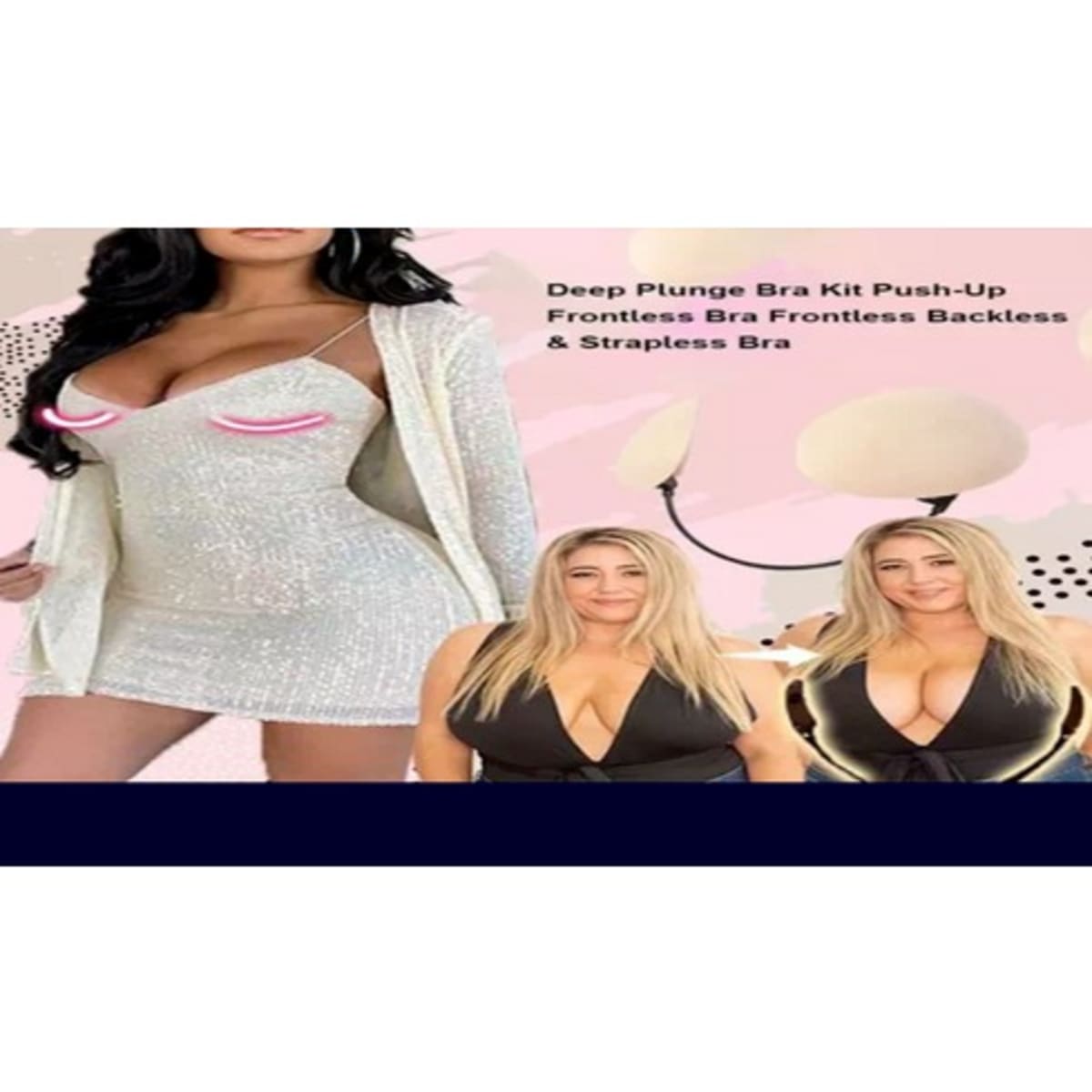 Buy Women Deep Push-up Frontless Bra Kit Frontless Backless