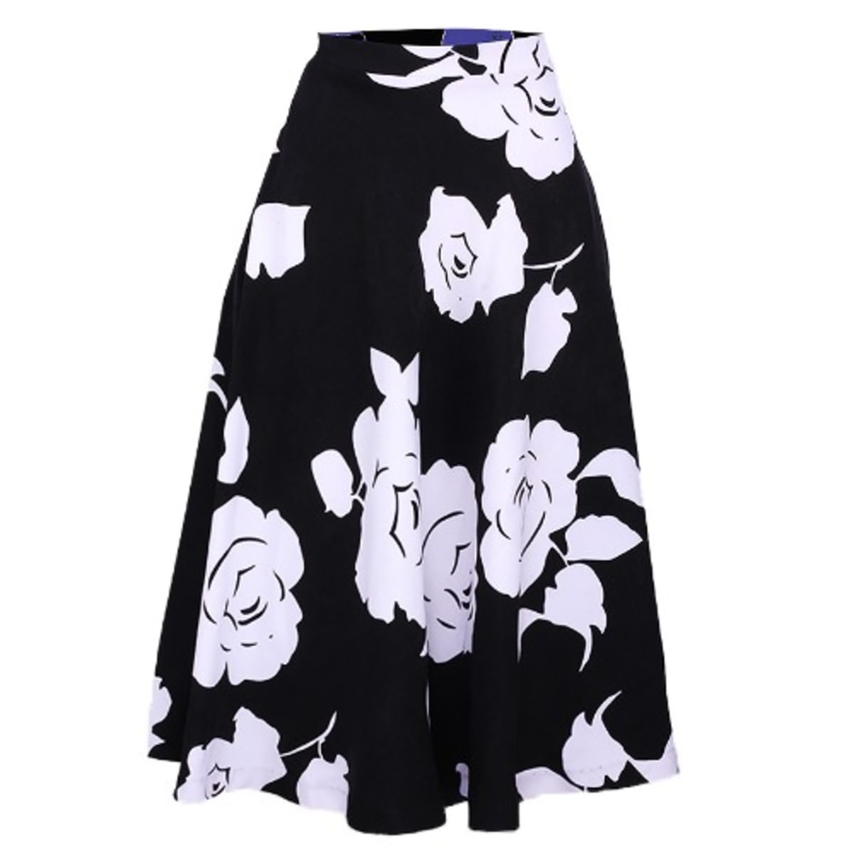 Black flare sales skirt
