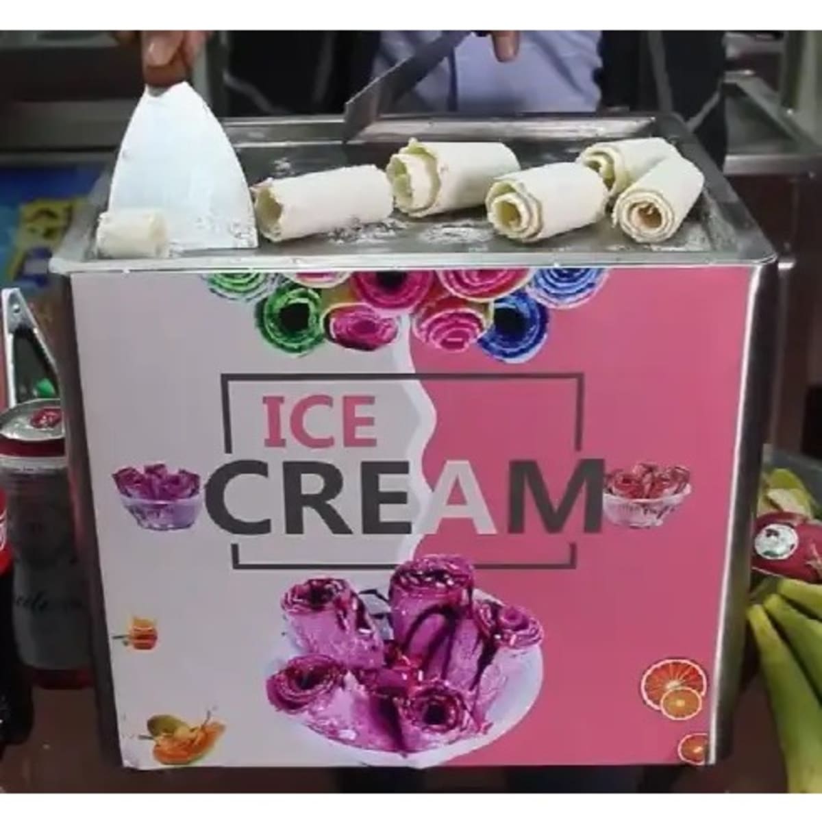Ice cream roll machine mini best sale