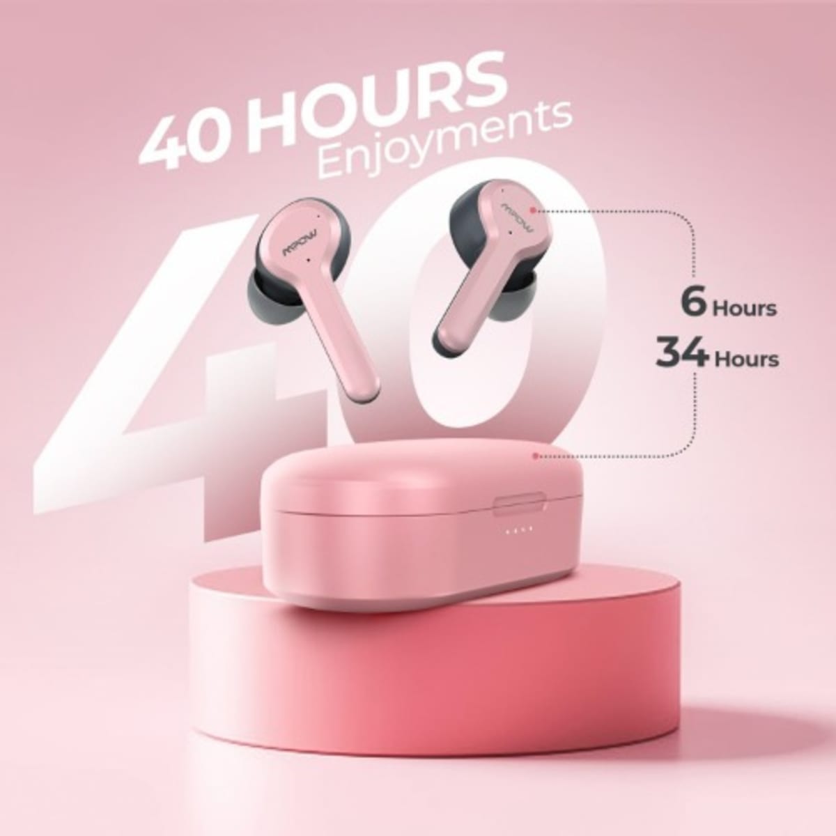 Mpow M9 True Wireless Earbuds Pink Konga Online Shopping