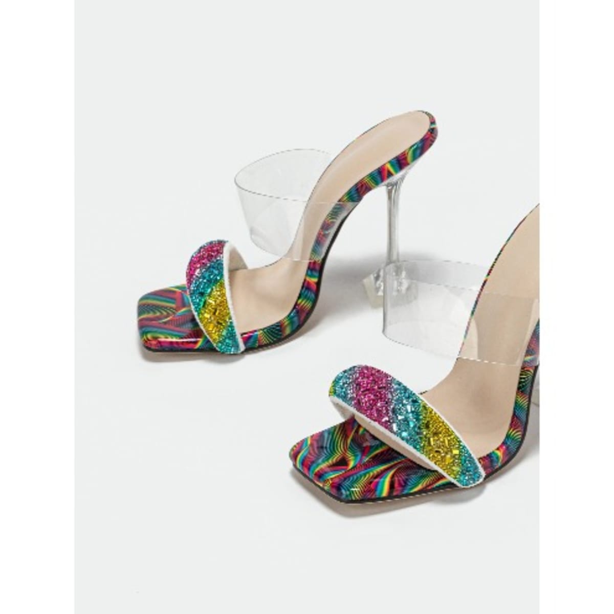 Glass heels online sales