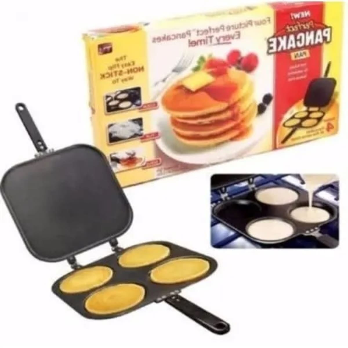 Perfect Pancake Pan 4 Division #Pancake #PerfectPancake #PancakeMaker  #Breakfast #Moosasdiscount