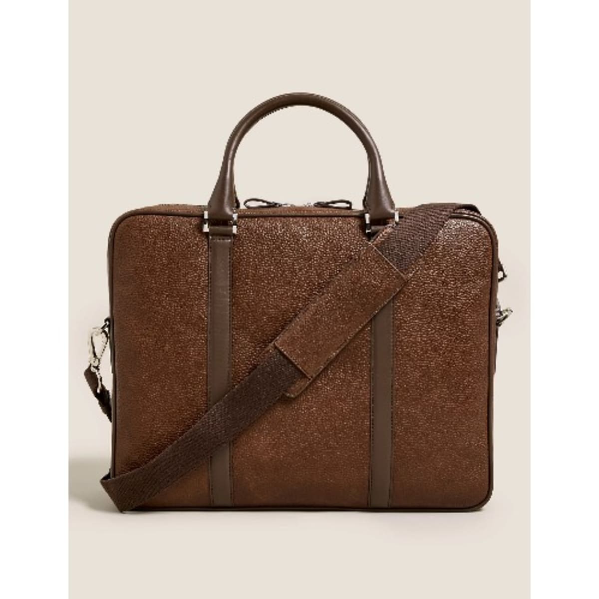 Marks and spencer leather clearance briefcase