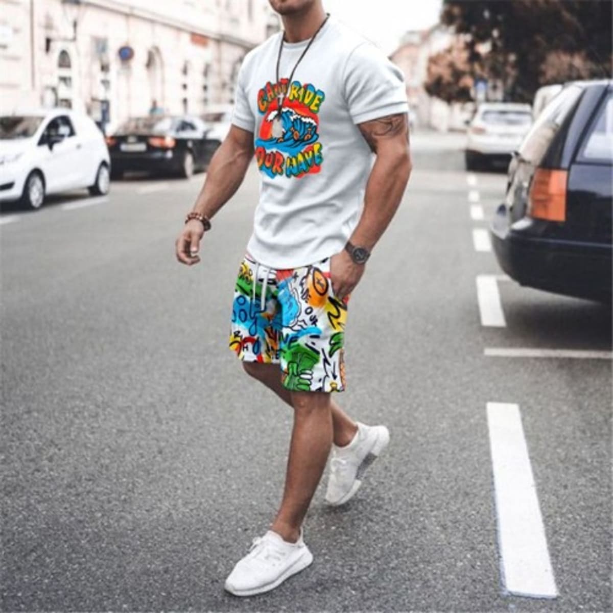 Mens flowery shorts sale