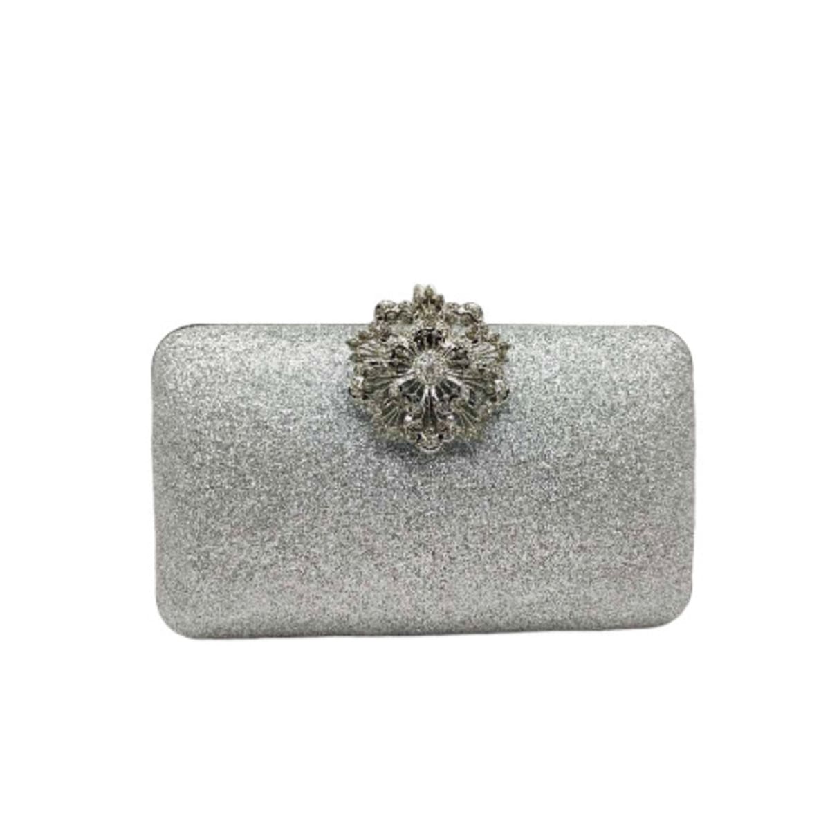 Silver sparkly hotsell clutch purse