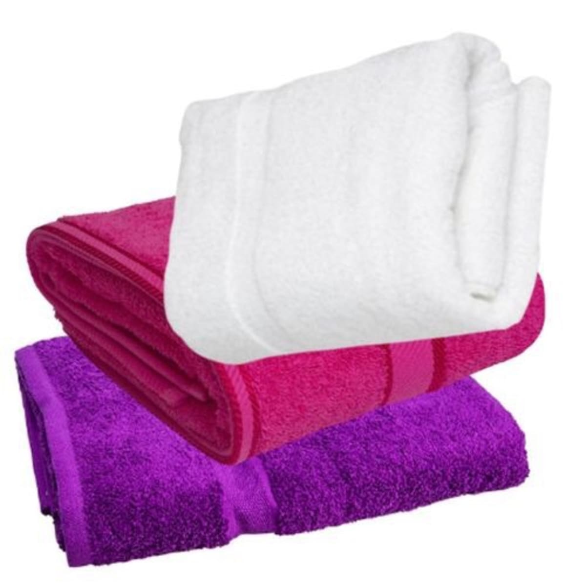 Purple and sale white bath towels