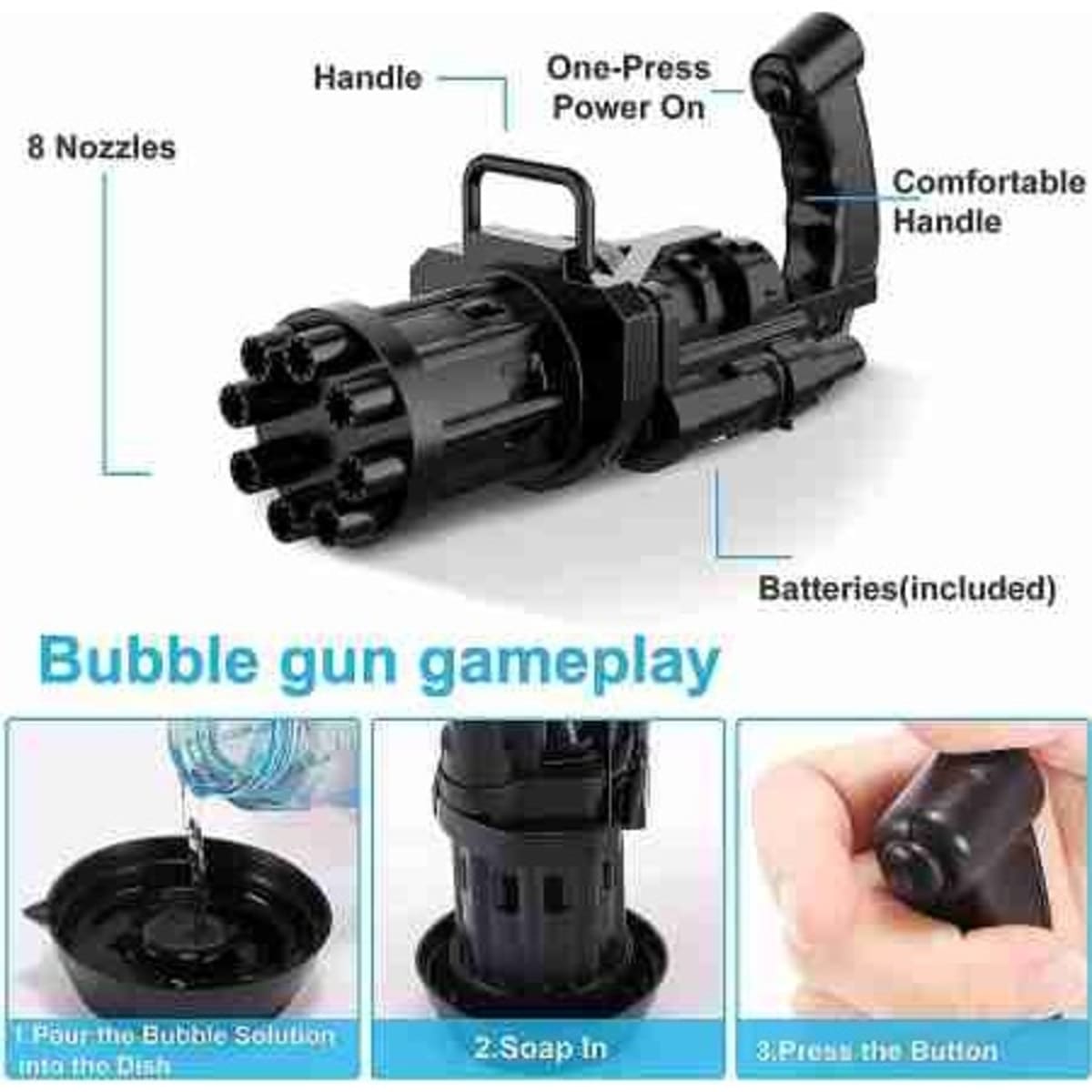 Black outlet bubble gun