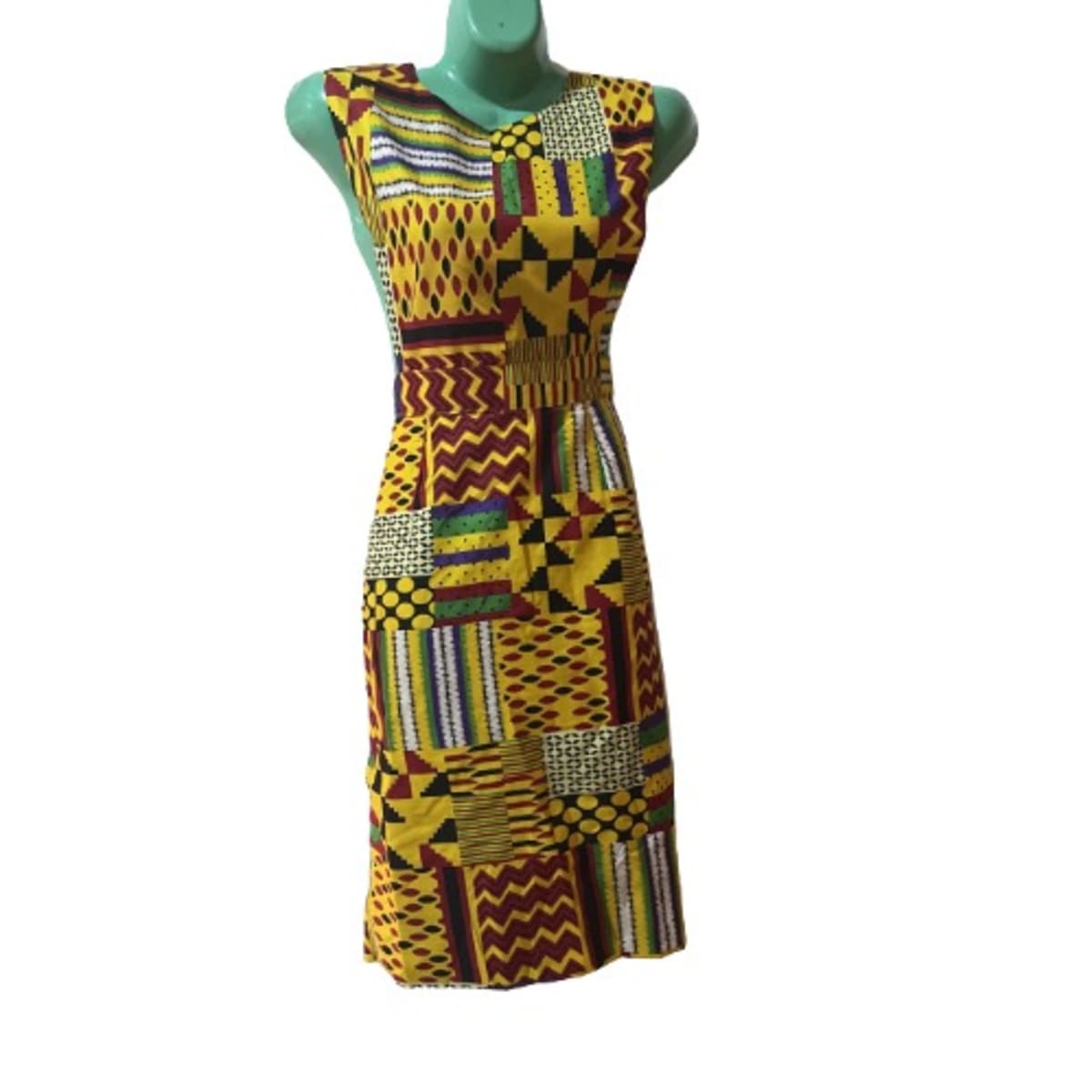 Kente print Pencil Skirt Pinafore