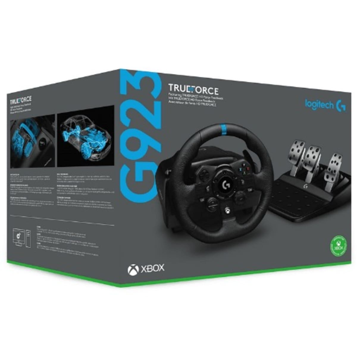 Logitech G923 Racing Wheel and Pedals For PC, Xbox X, Xbox One with  Accessories
