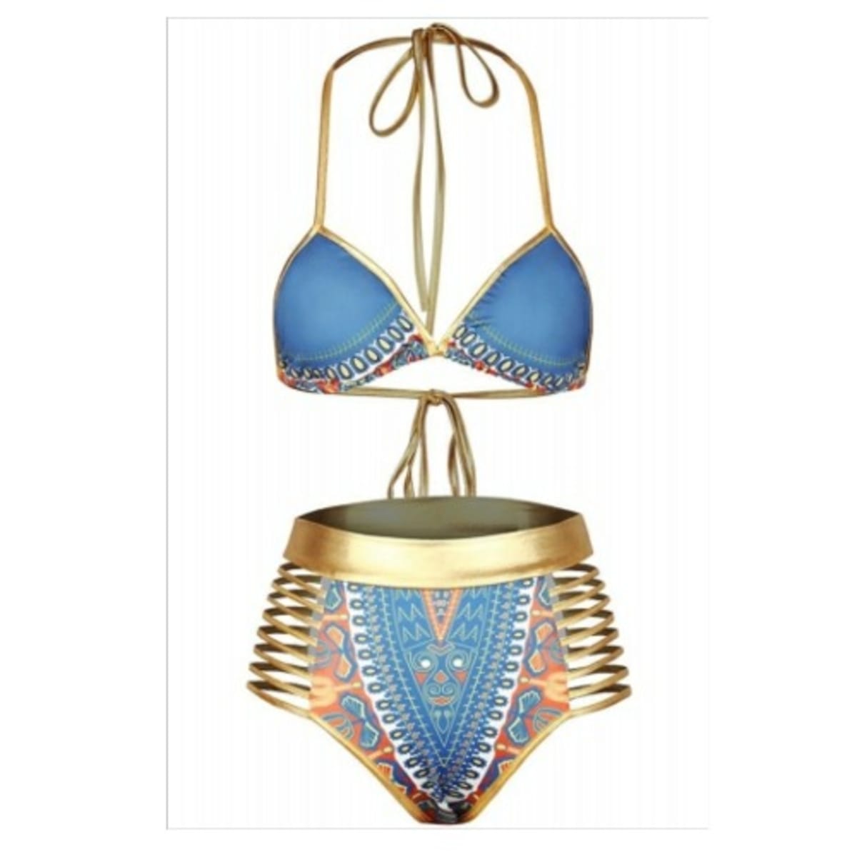 Tribal high discount waisted bikini