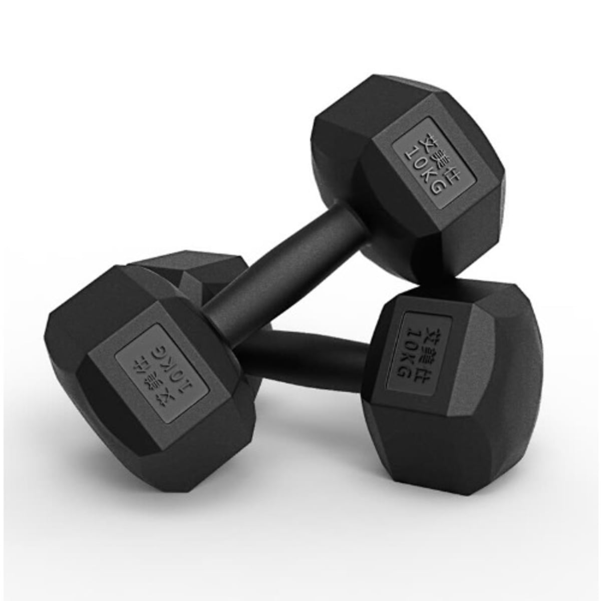 FSS A Pair Of 10kg Hex Rubber Dumbbell Konga Online Shopping