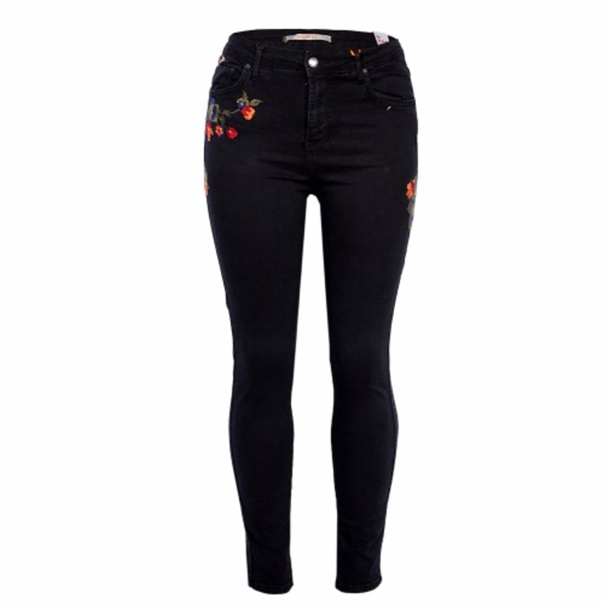 Rose embroidered skinny jeans online