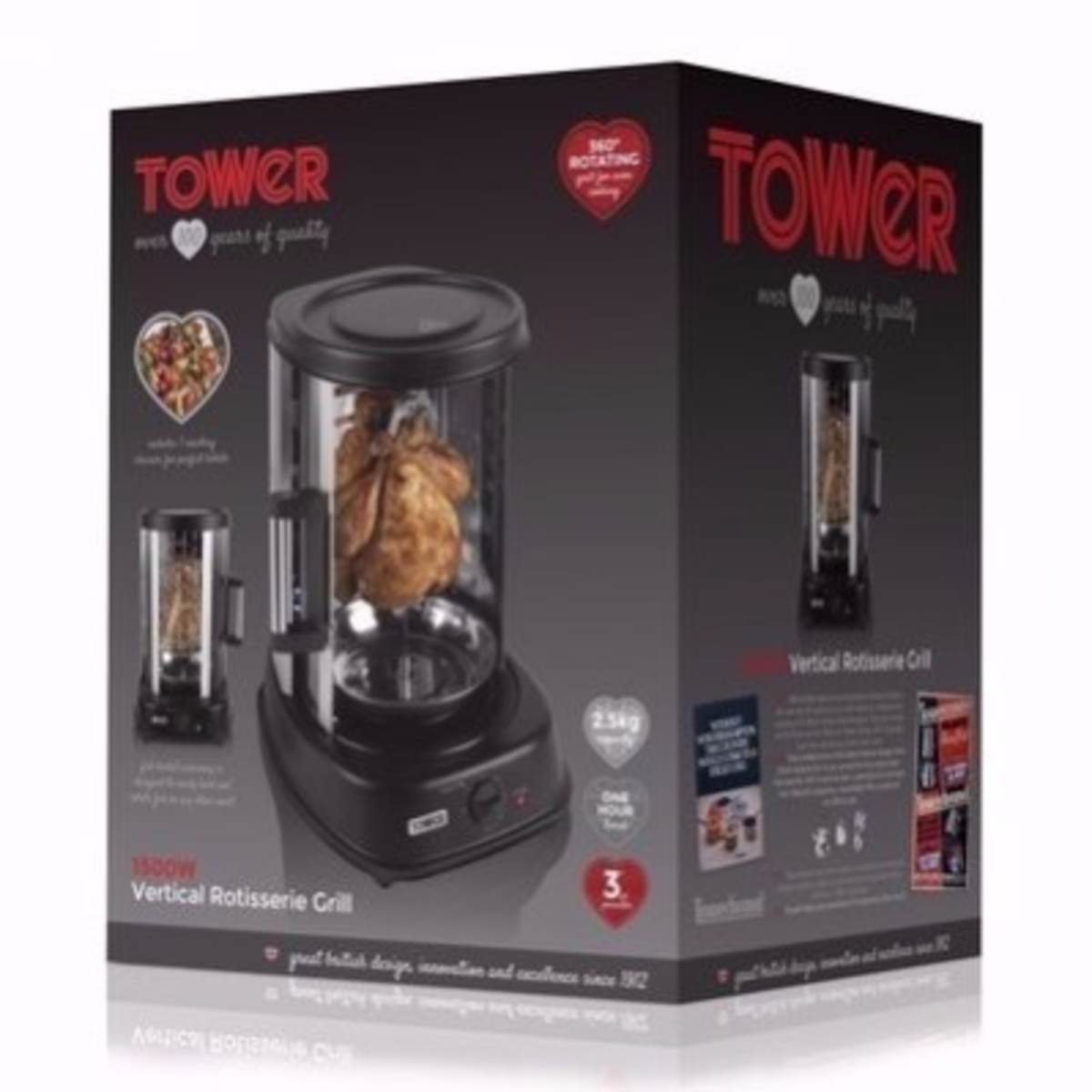 Tower vertical rotisserie on sale grill