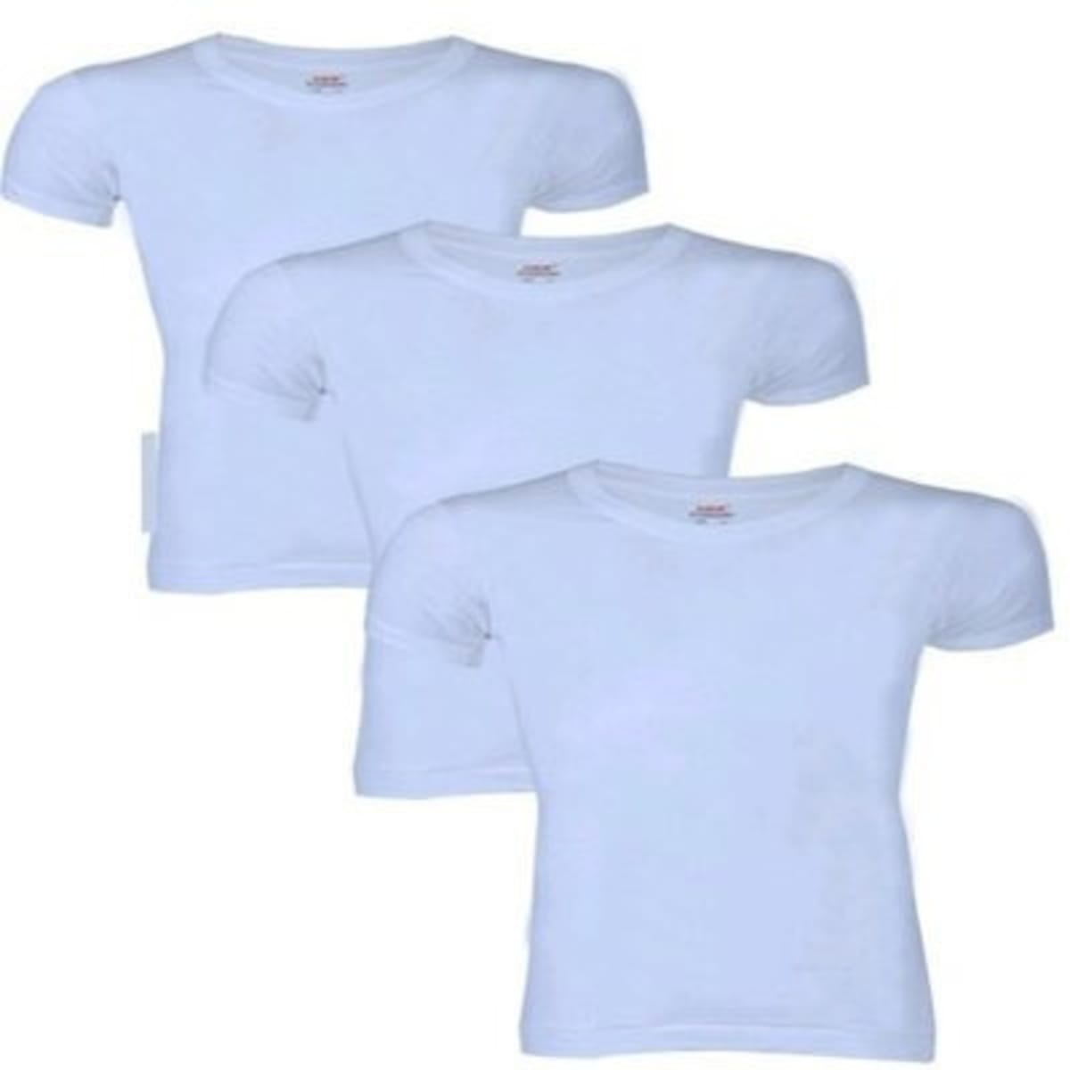 Round Neck T-Shirts - White - Set Of 3