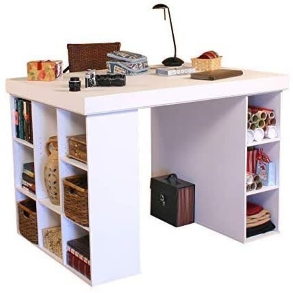 J Best Venture Craft Table With Open Storage Pure White Konga