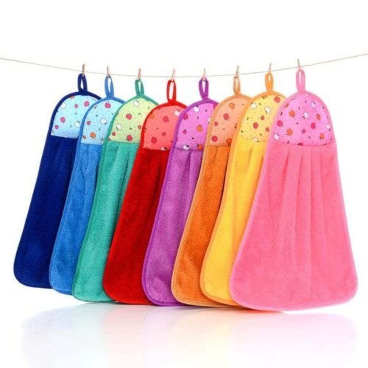 Multicolored Hanging Kitchen Towel - 6 Pieces