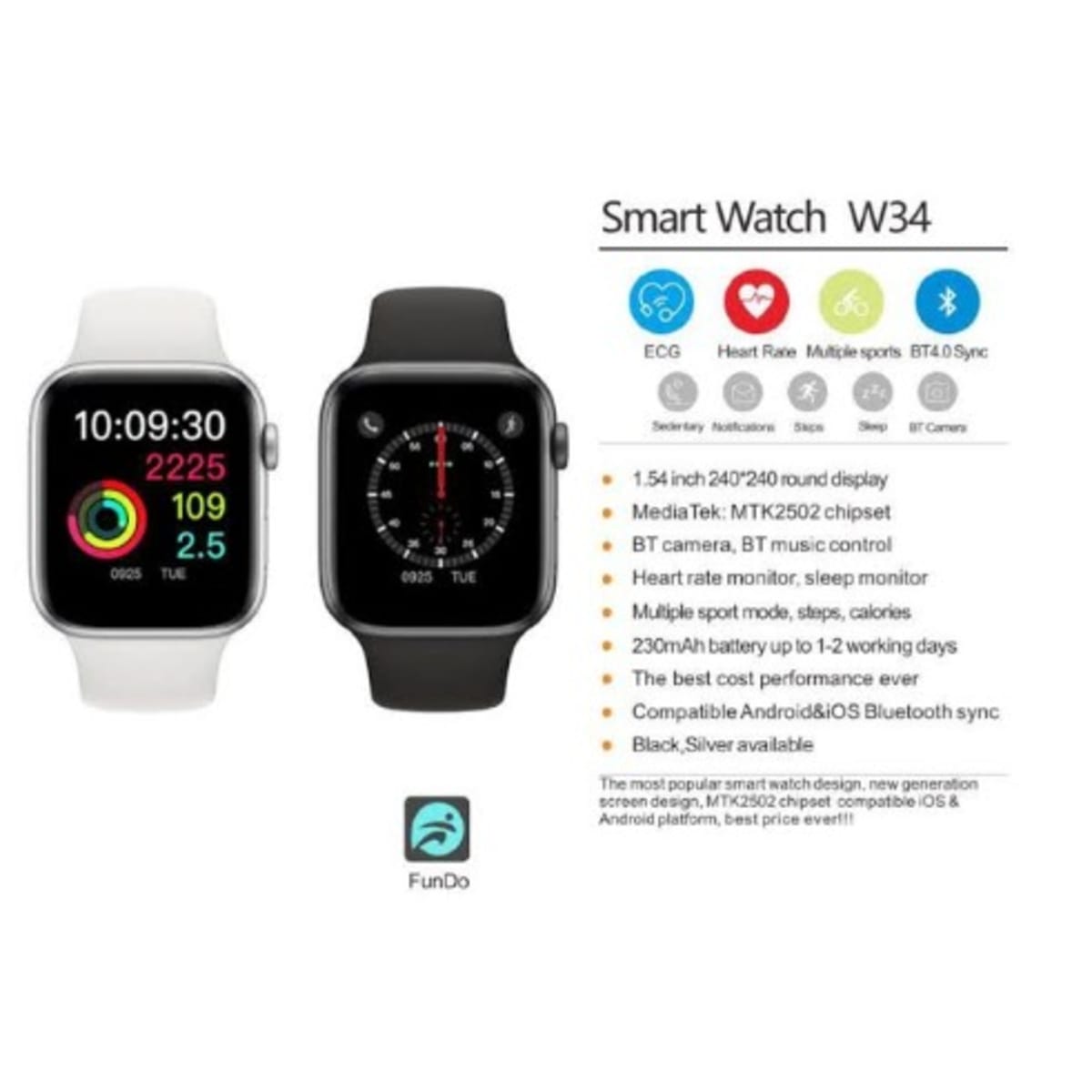 Fundo smart watch price deals