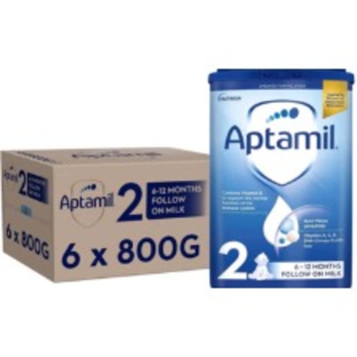 Aptamil 2 Follow On Powder Baby Milk Formula - 800g X6