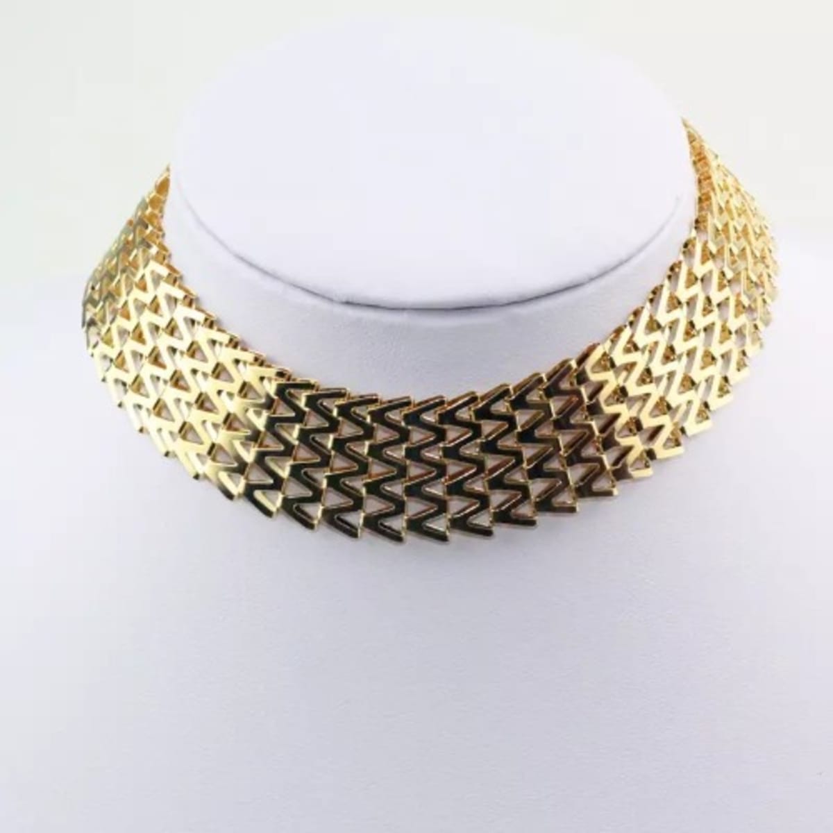 Wide gold choker on sale