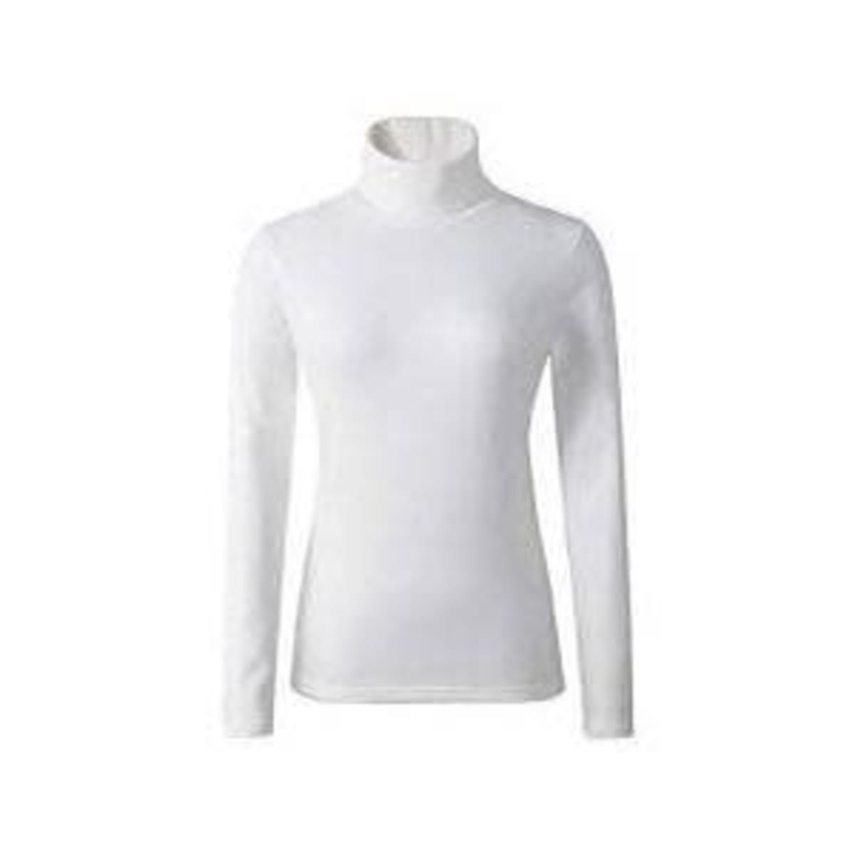 Turtleneck Long Sleeve Top White