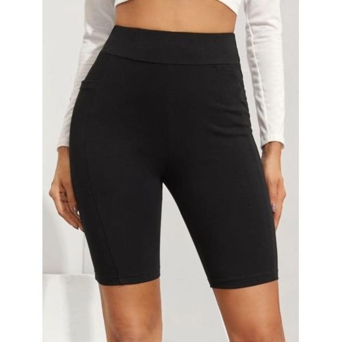 Thick black top cycling shorts