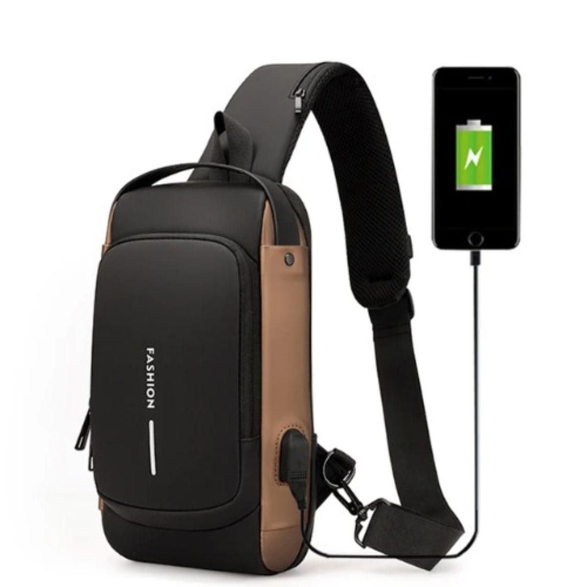 Crossbody bag with usb port sale