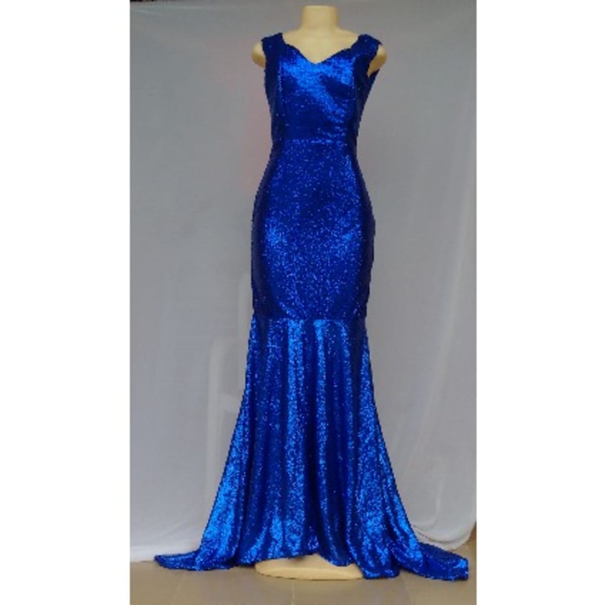 Metallic Blue Mermaid Women s Dinner evening Gown Konga Online