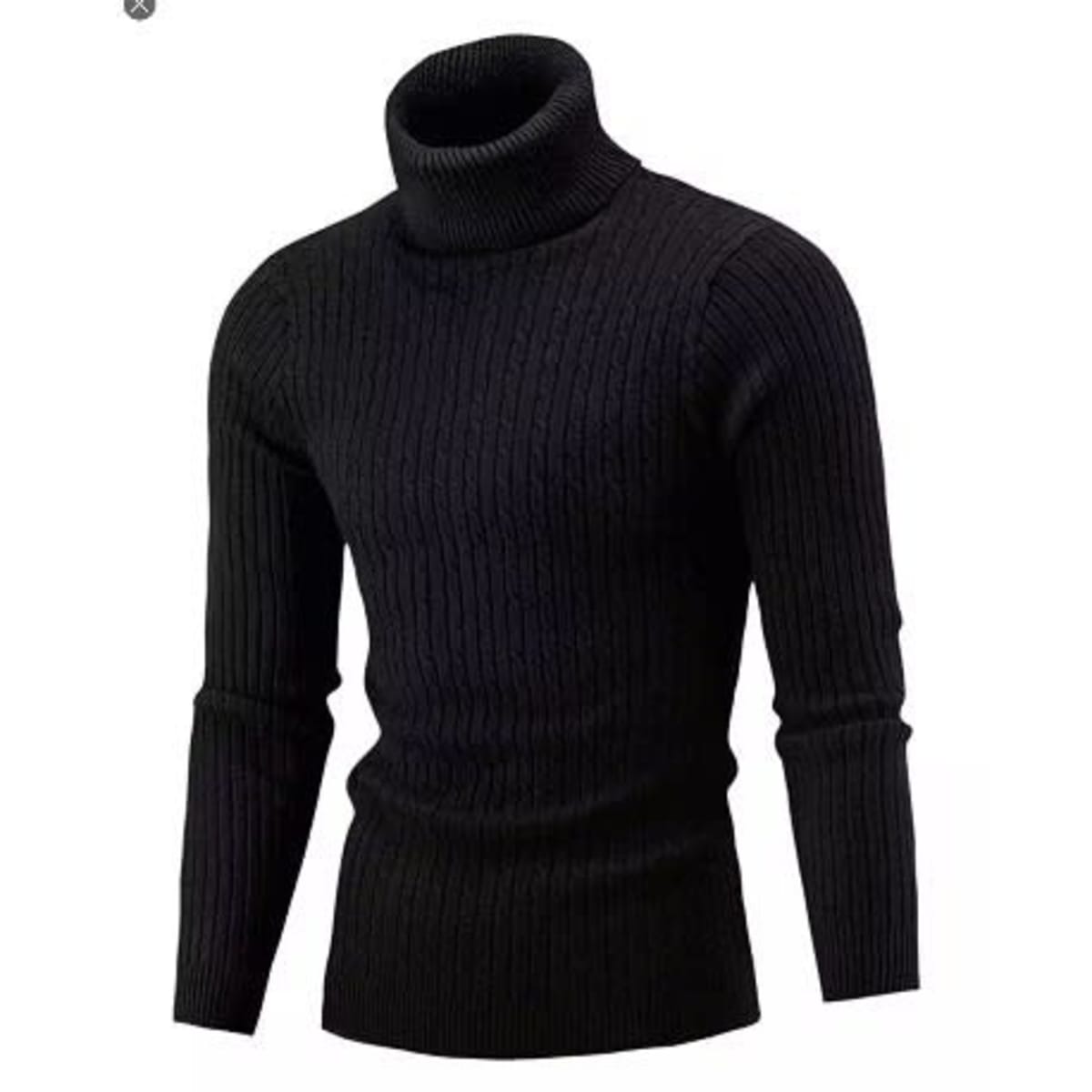 Designer black top turtleneck sweater